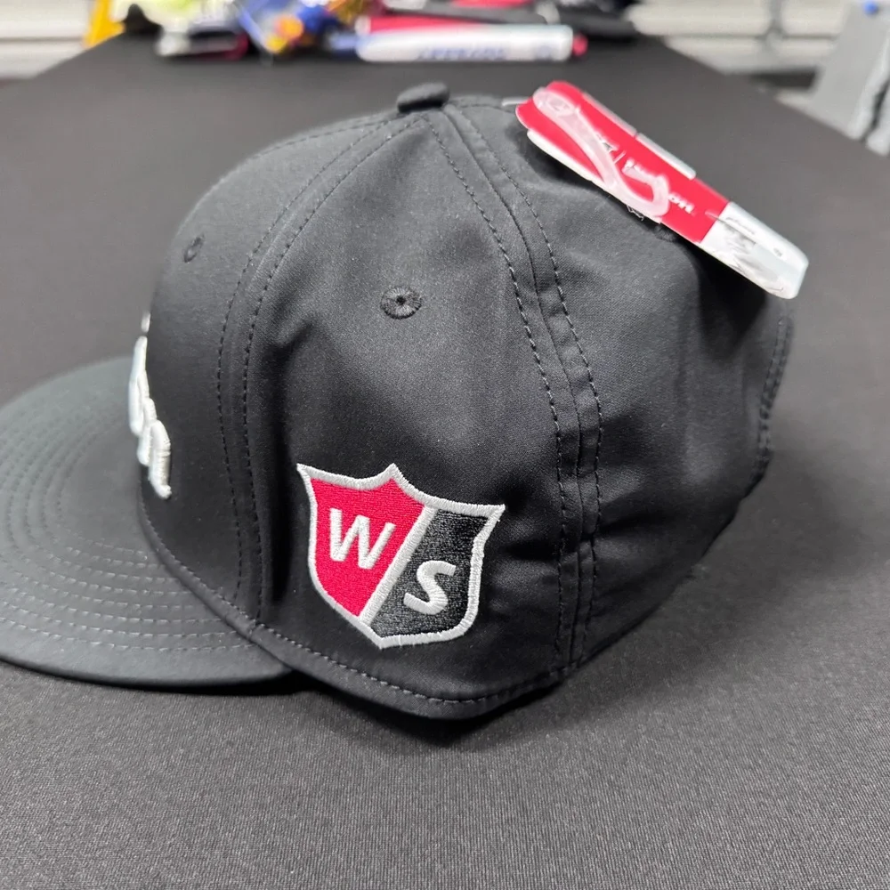 Wilson Staff Black Golf Hat with Embroidered Logo - Picture 2 of 4